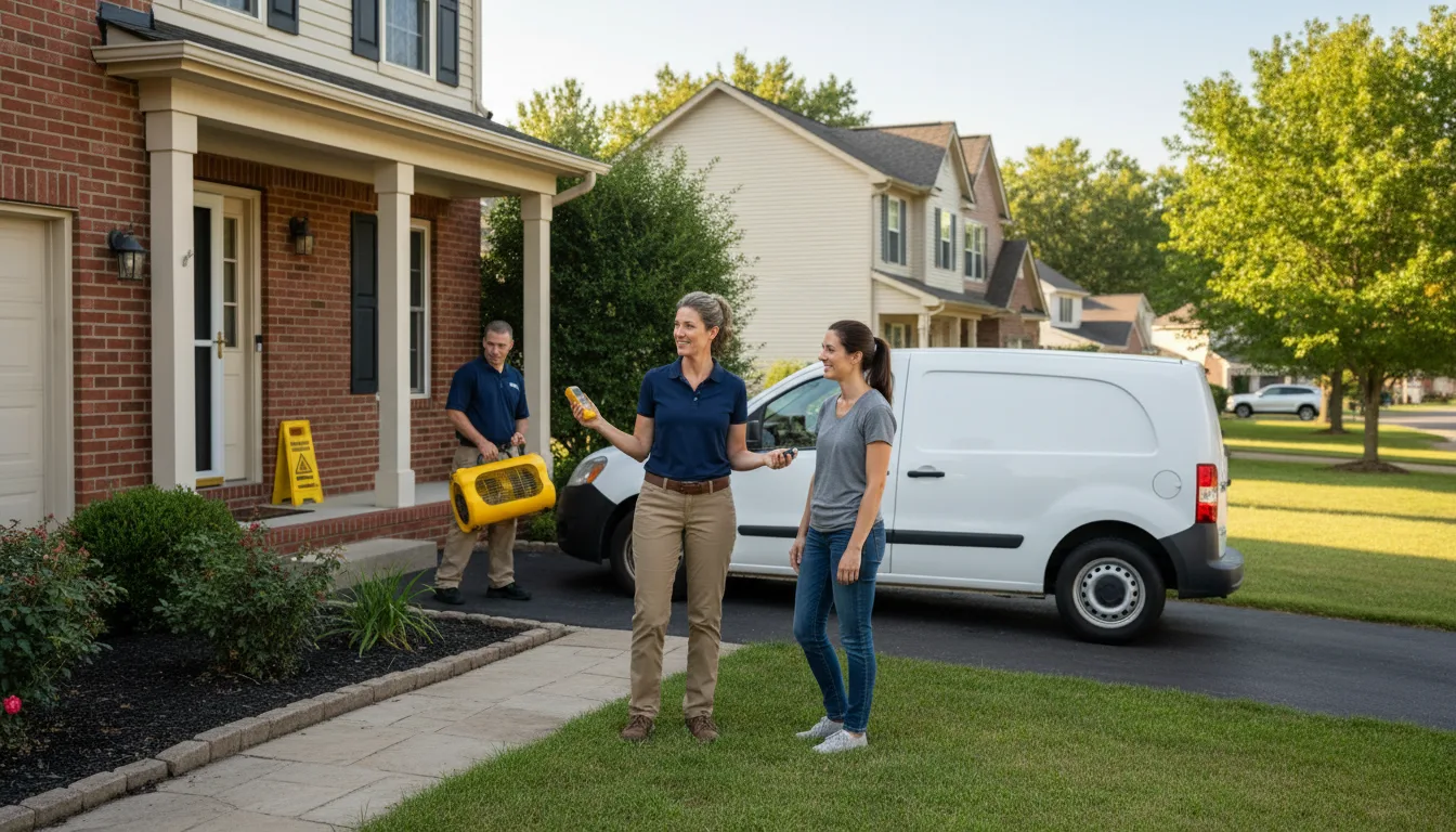 Residential water damage restoration in New Salem, PA